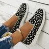 Casual Shoes Sneakers Kvinnor ColorBlock Breattable Slip-On Sport Mesh Leopard Ladies Vulcanized Shoe Flats Kvinna Kvinna