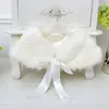 Jackets Solid Ribbon With The Same Soft Fur Shawl Wedding Flower Girls Cape Seven Color Free Size Kids Girl Birthday Party Wrap