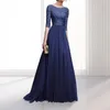 Casual Dresses Winter Evening Gown Elegant Lace Flower Brodery Maxi Dress with Half Sleeve Tight Mido för Women's Prom Party Round