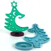 Keramiek kerstboom ornamenten siliconen schimmel diy handgemaakte gips epoxy hars sieraden standaard gieten mallen kerstdecoratie benodigdheden