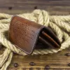 Holders Leacol Vintage Cowhide Leather Mens portefeuille Money Id Credit Carte portable Carte Small Man Coin Purse Carte Holder Portefeuille