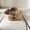 APS Super Quality Mens Watch Cal.3132 Movement 41mm 15407 Skeleton rostfritt rosguld transparent mekanisk automatisk man klockor män armbandsur