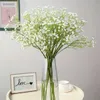 Faux florales Grün 30pcs Künstliche Gypsophila Blumen Blumensträuße echte Berührung Blumen für Hochzeitsfeier DIY WREATN Blumenarrangement Home Dekoration T240422