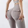 Cargo Wind Fitness Pants Women With Pocket Sports Leggings Stretch High Waist Peach Hip Yoga Pants Long Pants To Wear 240420