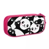 Kosmetiska väskor panda blyerts fodral tecknad djur natur penna för student stor lagringskontor presentpåse