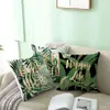 Cover Tropical Decorative Cushion Plants Nordic Style Pillowcase Botanic Leaves 45*45cm Green Leaf Throw