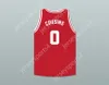 Custom qualsiasi nome Nome numero giovane/bambini DeMarcus Cousins 0 Tijuana Piranhas Red Basketball Jersey Expansion Team Team Top S-6xl S-6xl