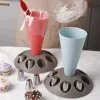 Moulds Piping Bag Nozzles Storage Rack Stand With 8 Slots Large Capacity Pastry Bag Mounting Holder Organiser Baking Accessories