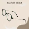 Lunettes de soleil Frames Yimaruili mode tendance polygonale pour hommes ultra-légers rétro tr90 Titanium Optical Prescription Femme pour femmes