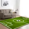 3D Soccer Football Field Rug Carpets Children Play Bed Room Decoration Mat Anti-slip Flannel Bedside Area Rug Parlor Living Room Y245h