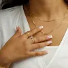 Anneaux 14k rempli d'or et bague d'empilement minimalisme Bijoux de bijoux anneau de joes hypoallergéniques