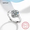 Cluster Rings Real 1CT D Color Moissanite Diamond Wedding For Women Original 925 Sterling Silver Luxury Quality Fine Jewelry