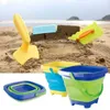 Sand Play Water Fun Children Beach Toys Kids Play Water Toys Foldable Portable Sand Bucket Summer Outdoor Toy Beach Play Sand Water Game Toy for KidL2404