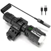 Scopes Updated P50 Tactical Led Flashlight 2000 Lumens Rechargeable Zoomable Flashlight with Flashlight Mount Clip Hunting Weapon Light