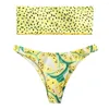 Swimons de maillots de bain pour femmes Swimsuit Bleachwear Floral Bikini Imprimé Push Up Up Two Piece Set Maillots de bain nage