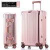 Luggage AluminumMagnesium Alloy Trolley Case Universal Wheel 20Inch Boarding Luggage Large Capacity Beauty Metal Luggage Toolbox