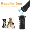 Afschriften Ultrasone schorsafscheider lichtgewicht met LED zaklamp Dog Repeller draagbare hond anti -blaffende apparaat voor pet training benodigdheden