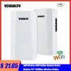 Routers VSVABEFV Routeur WiFi sans fil extérieur 1 km pont wifi 300 Mbps Routeur CPE sans fil avec adaptateur POE 24V pour la caméra IP