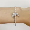 Ожерелья 2024 Оригинальная новая серия Luna Series изящный четыре листовой трава Cut Crystal Jewelry Женские модные подвесное колье набор бесплатно доставки
