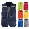 Accessoires Outdoor Men's Tactical Fishing Vest Jacket Man Safari Jacket Multi -zakken Mouwloze reisjassen Hi Vis Workwear Vest