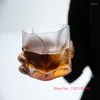 Vinglasögon skrynklade whisky tumbler cognac snifter öl mugg japansk konstglasvaror smakar oregelbunden whisky crystal cup