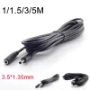 Chargers 1/1.5/3/5M Male Female DC 524V Power Cable Extension Power Cord Adapter 3.5mmx1.35mm Connector for CCTV Cable Security Camera