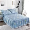 Bedding Sets Cotton Thickening Bedspread Bed Cover Non-Slip Skirt Protection Dust Proof Lace Comforter