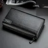 Wallets New Arrival Black Coffee Clutch Bag Large Capacity Wallets Cell Phone Pocket Business High Quality Multifunction Wallet For Men