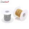 Necklaces Louleur 10yards/roll 1.5/2mm Glossy Stainless Steel Bulk Link Chain Men Women DIY Necklace Jewelry Making Materials for jewelry