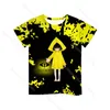 Men's T Shirts Summer Kids 3D Tryck på Little Nightmares 2 barn Cartoon Anime T-shirts pojkar flickor tonåringar småbarn tee toppar camiseta