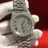 Роскошные часы Top Movement Diamonds Watch Moissanite Diamonds Test Rose Silver Automatic 41 -мм водонепроницаемость 904 Stainl