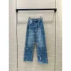 Pantaloni in denim di lettere di affioramento per donne designer Jeans Girl Girl High Street Style Pantaloni Jean2024