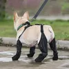 Sapatos de cachorro impermeáveis botas ajustáveis Antislip Bulldog Paws Protector Rain Day Blusbale Pet para caminhada ao ar livre 240411