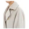 Brand Coat Women Coat Designer Coat Maxmara Womens Ny Large Lapel Double Breasted Buckle Long Plush Effect Cashmere Coat