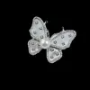 Schmuck Traum Schmetterling natürliche Süßwasser weiß weiße leichte Perle Brosche Mutter Muschel Schmetterling Brosche exquisite Diamantschmuck Geschenk