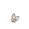 Designer Charm Van White Beimu Butterfly Earrings 925 Sterling Silver Plated With 18K Gold V Family Jewelry