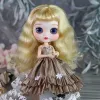 인형 icy dbs blyth doll bjd 조인트 바디 흰색 피부 귀여운 롤빵 얼굴 정장 1/6 장난감 30cm 소녀 선물 애니메이션