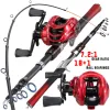 Accessoires Sougayilang Angelrute und Rollenfischerei Combo Telescopic Fishing Rod 7.2: 1 Hochgeschwindigkeits -Baicasting -Rolle für Basspike