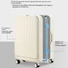 Luggage 20"22"24"26 Inch Travel Suitcase Aluminum frame Front Open Cover Trolley Case with Cup Holder Boarding Box Rolling Luggage