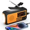 Radyo Yeni Çok Fonksiyonlu Acil Durum FM AM Radyo Bluetooth Hoparlörler 5000mah Powerban DAB+ Radyo El Krank Güneş USB Şarj