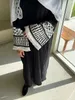 Etnische kleding 2024 Wrinkle Soft Crepe Borduurwerk Moslim Kefiyyyeh Abaya Ramadan Tassel Dubai Abaya Vrouwen Moslimjurk Matige islamitische kleding D240419