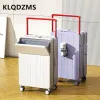 荷物klqdzms 20 "22" 24 "26インチ男子および女性の新しい多機能フロントペーティングボックスlargecapacityスーツケースローラー荷物