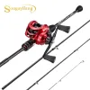 Accessoires Sougayilang Baitcasting Angelruten und Rollen 7.2: 1 Getriebe Verhältnis Trolling Rollen Maximale Luftwiderstand 8 kg Rollen für Süßwasserfischen Pesca