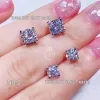 Oorbellen grote verkoop reële moissanite oorbellen sieraden diamant noppen oorbellen kleur blauw roze geel groen 0.5ct2ct s925 zilver voor vrouwen