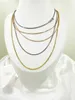Colares de pendentes Hoyon Gold Chain para homens e mulheres 18k White Gold Rose Gold Color 32/28/22/22/18/16 Em link de Chopin S925 Colar de prata esterlina 240419