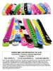 Bangle Free DHL 500st Mixed Color Fashion Silicone Armbands Armband Bands Wholesale For For Shoe Charms 18cm Kids Xmas Gift