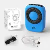 Refroidisseurs d'air portables Pas de feuille petit ventilateur suspendu au cou et à la taille Personne paresseuse portable refroidir aucune page petit ventilateur électrique charge USB portable portable avec vous y240422