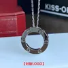 Högkvalitativ lyxhalsbandsversion Kajia Round Cake Halsband utan blekande Diamond Full Sky Star Girl Gift Rose Gold Lock Bone Chain