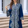 Ethnic Clothing cekin haftowe abayas dla kobiet swobodne haftowane eleganckie długie sukienki impreza sukienka wieczorowa szata kaftan vestidos