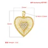 Charms Zhukou 18K Gold placcato con zirconia cubica Girl a due colori Il ciondolo di gioielli fai -da -te può essere all'ingrosso: VD1481
